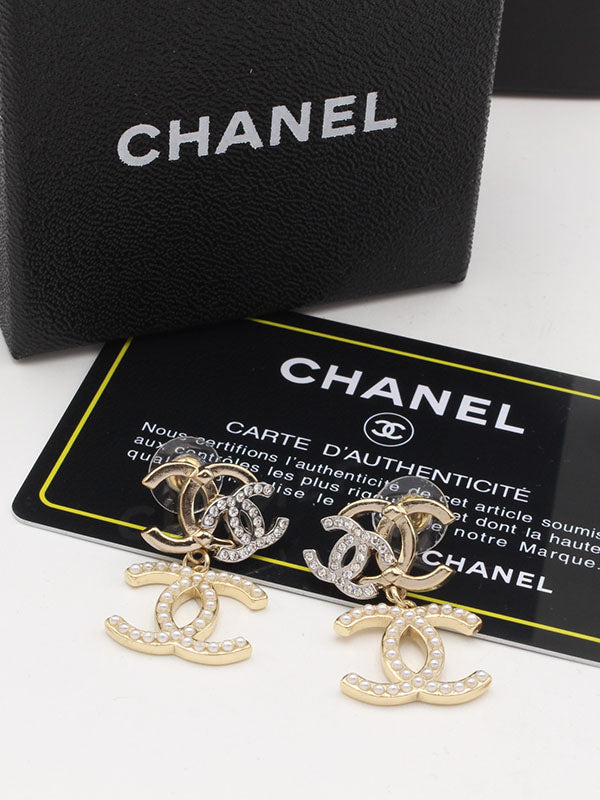حلق شانيل ذهبي 471 حلق chanel