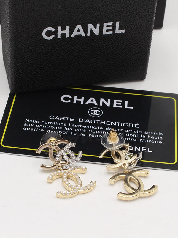 حلق شانيل ذهبي 471 حلق chanel