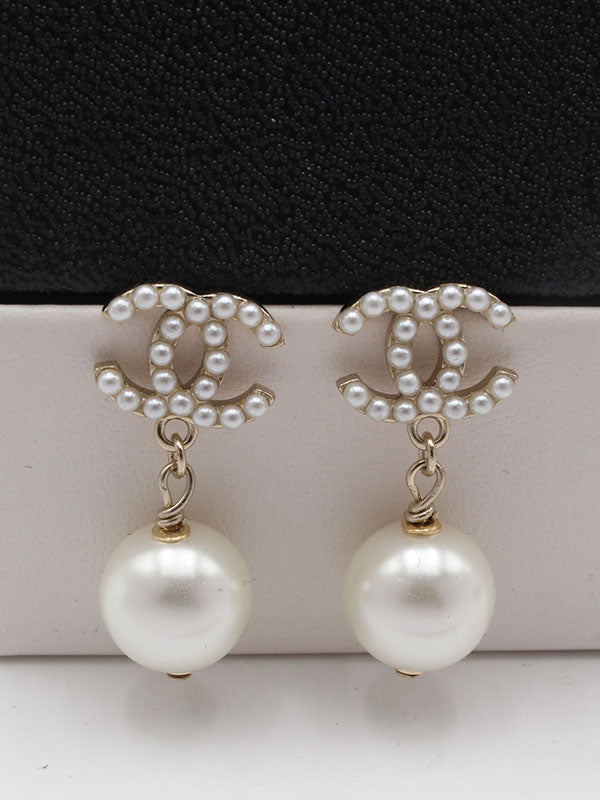 حلق شانيل 472 حلق chanel برونزي