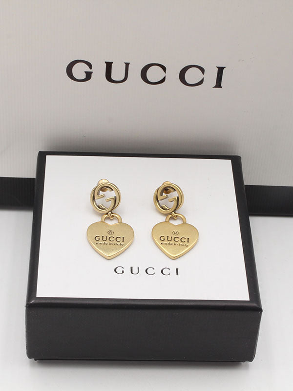حلق قوتشي هارت انتيك مطفي حلق gucci