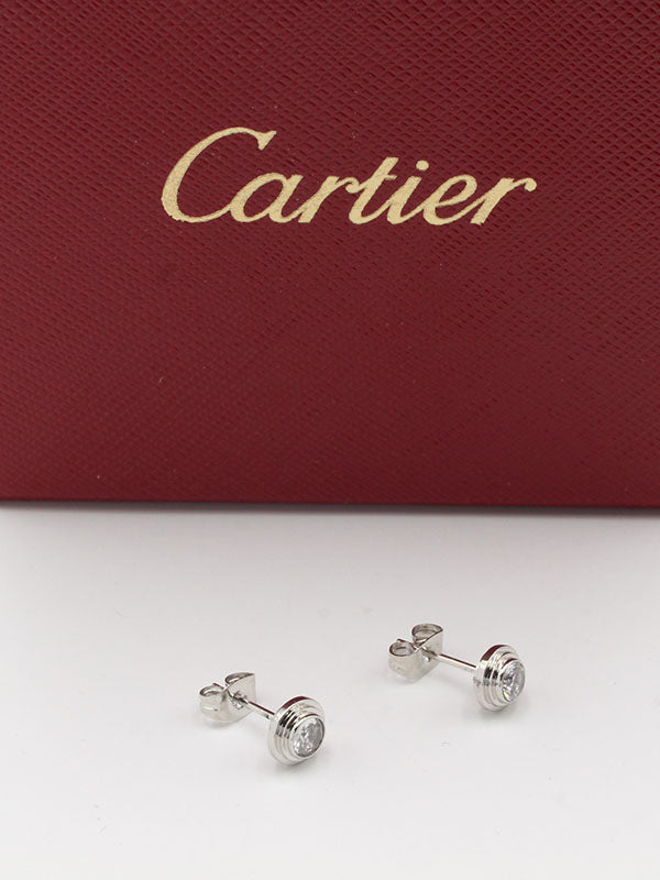 حلق كارتير ون ستون صعير حلق CARTIER فضي