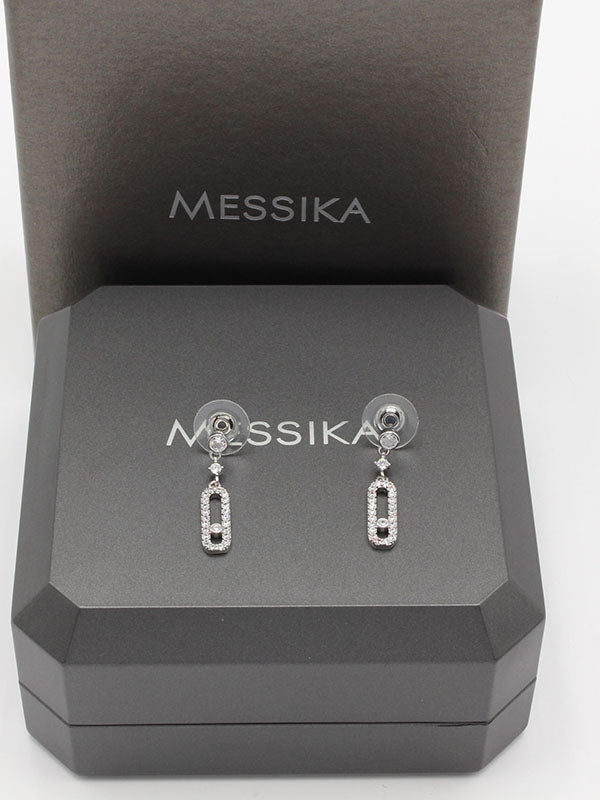 حلق ميسيكا زركون ناعم حلق messika فضي