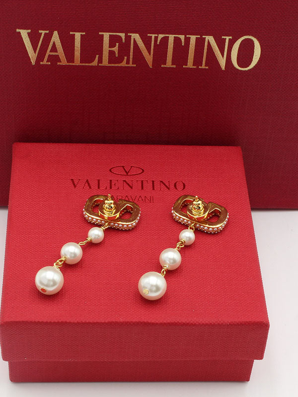 حلق فالنتينو لولو طويل لوقو حلق VALENTINO