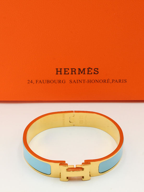 سوار هيرمز ملونة اسواره HERMES تركواز ذهبي