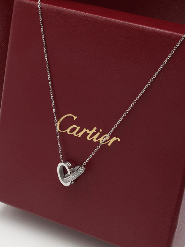 سلسال كارتير لوف بيضاوي كبير سلسال CARTIER فضي