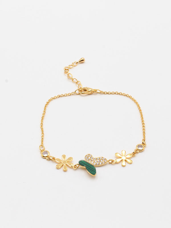 اسواره 407981-6 اسواره jewel ذهبي اخضر