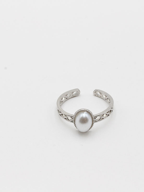 خاتم لولو 62108-7 خواتم jewel فضي