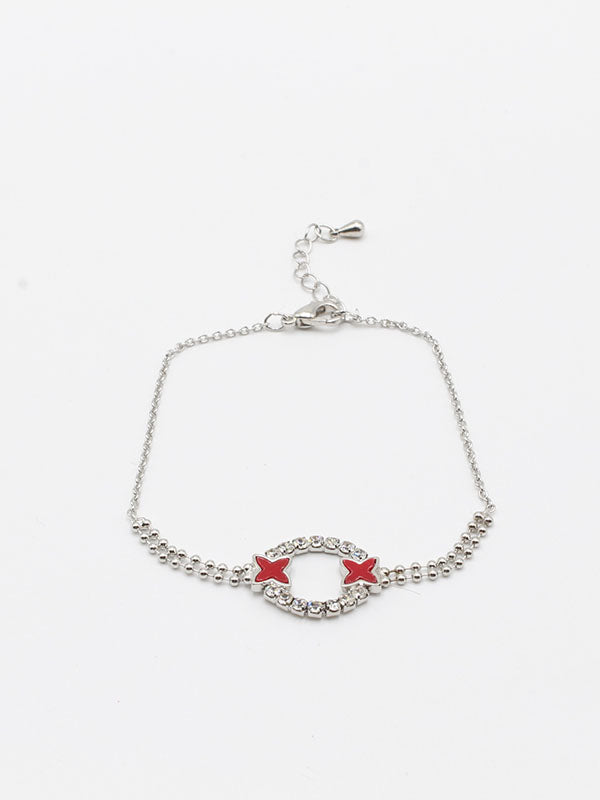 اسواره 407981-12 اسواره jewel فضي احمر