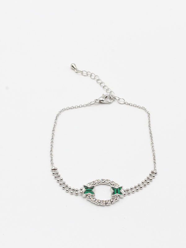 اسواره 407981-12 اسواره jewel فضي اخضر