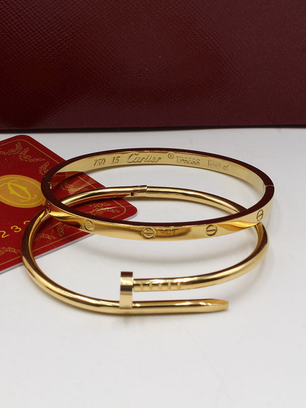 اسوارة كارتير مسمار مع اسواره لوف النحيفة slim اسواره CARTIER ذهبي 15