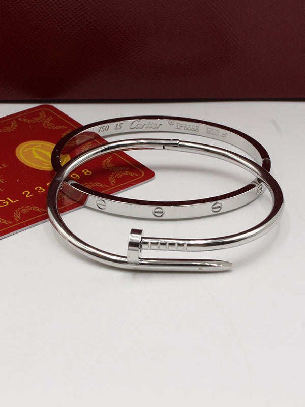 اسوارة كارتير مسمار مع اسواره لوف النحيفة slim اسواره CARTIER فضي 15