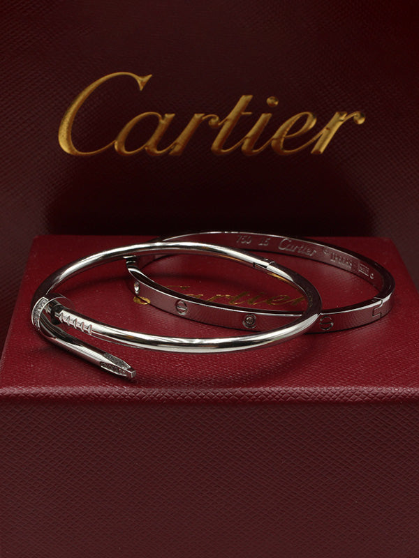اسوارة كارتير مسمار مع اسواره لوف زركون النحيفة slim اسواره CARTIER