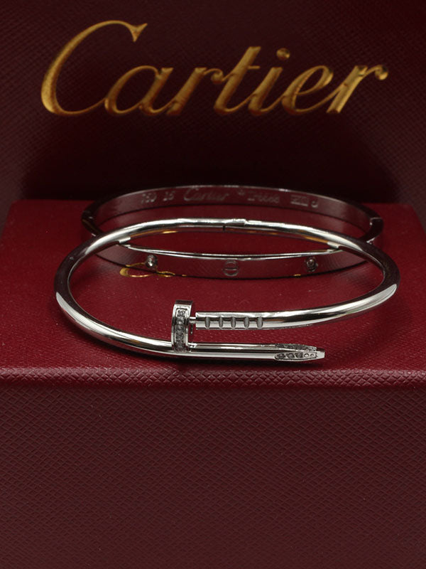 اسوارة كارتير مسمار مع اسواره لوف زركون النحيفة slim اسواره CARTIER