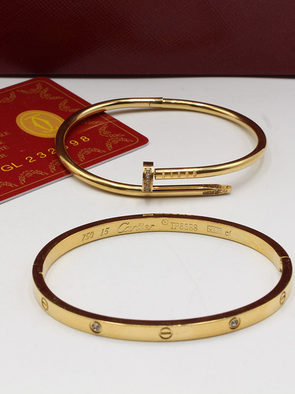 اسوارة كارتير مسمار مع اسواره لوف زركون النحيفة slim اسواره CARTIER