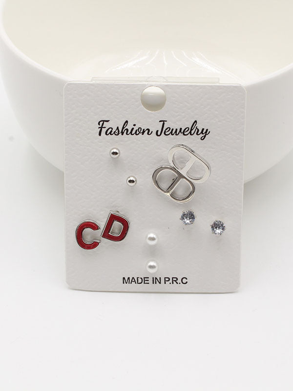 حلق 302748-28 حلق jewel فضي احمر