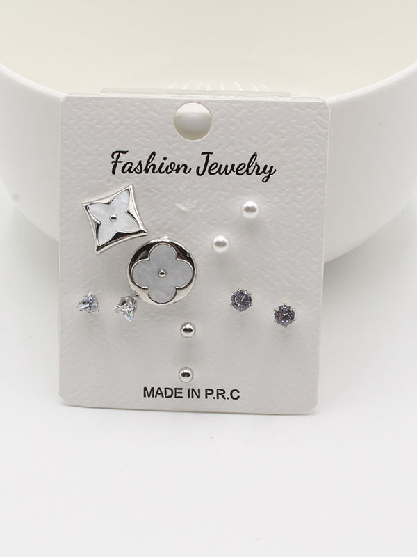 حلق 302748-18 حلق jewel فضي ابيض