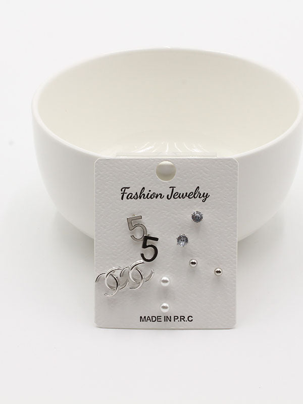 حلق 302748-1 حلق jewel فضي