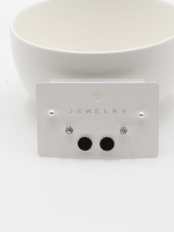 حلق 302748-25 حلق jewel اسود فضي