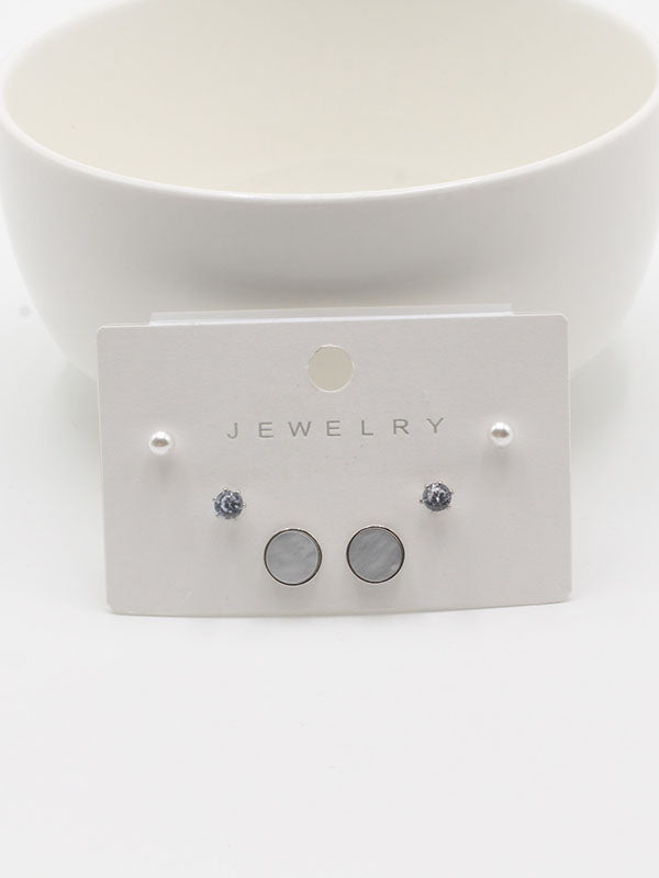 حلق 302748-25 حلق jewel ابيض فضي