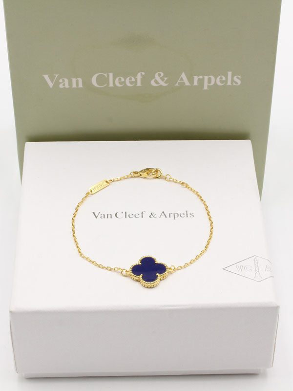 اسواره فان كليف وردة الماستر اسواره van cleef كحلي ذهبي