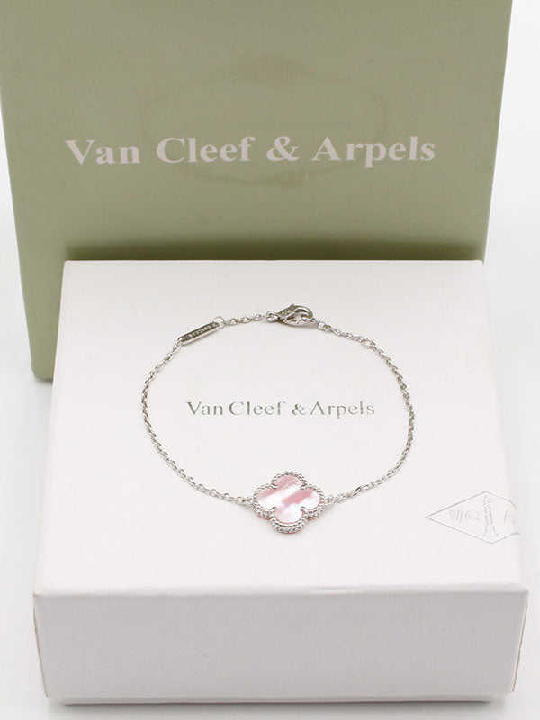 اسواره فان كليف وردة الماستر اسواره van cleef بينك فضي