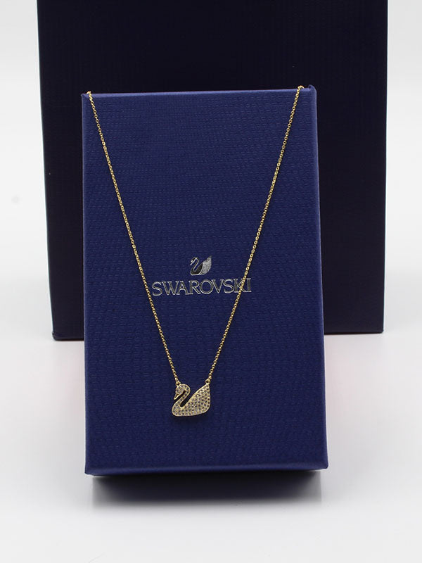 سلسال سواروفسكي سوان زركون سلسال Swarovski ذهبي