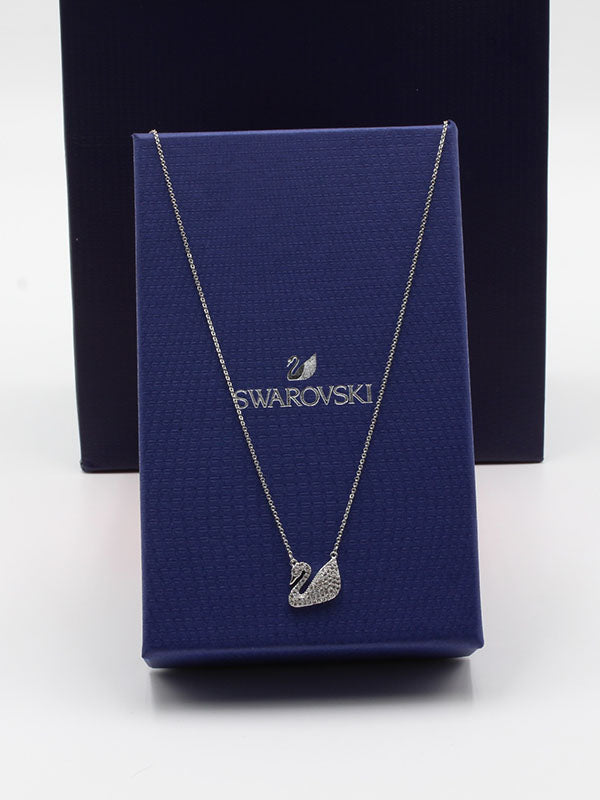 سلسال سواروفسكي سوان زركون سلسال Swarovski فضي