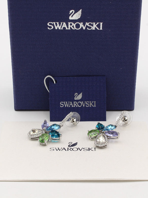 حلق سواروفسكي فراشة بلو ستونز حلق Swarovski