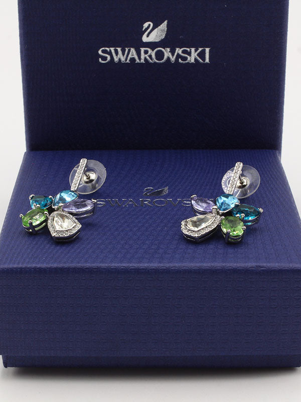 حلق سواروفسكي فراشة بلو ستونز حلق Swarovski