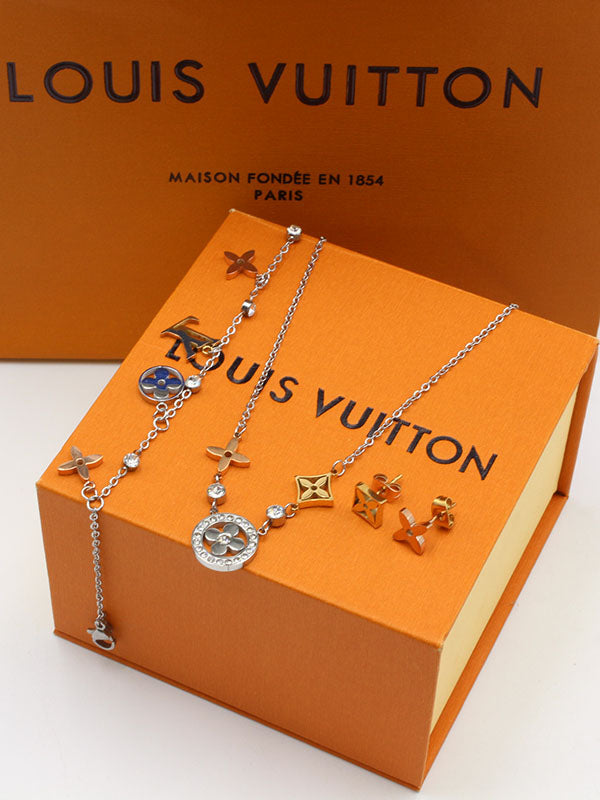 طقم لويس فيتون تشوكر 3 قطع اطقم louis vuitton