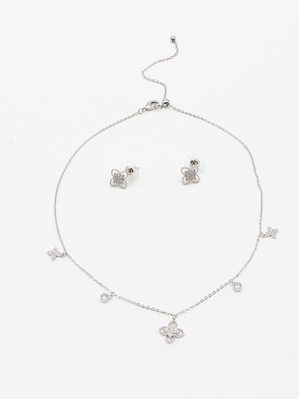 طقم روبرت كوين تشوكر ناعم زركون اطقم roberto coin فضي