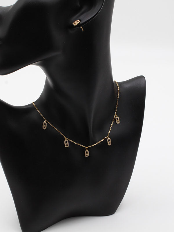 طقم ميسيكا تشوكر ناعم زركون اطقم messika ذهبي