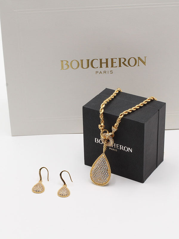 طقم بوشرون سبحه زركون اطقم bucheron ذهبي