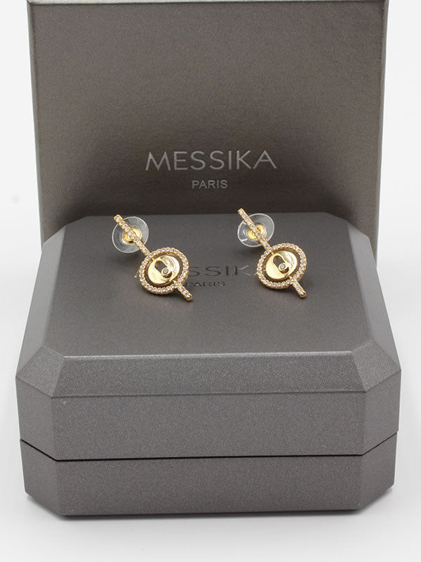 حلق ميسيكا مدور زركون حلق messika