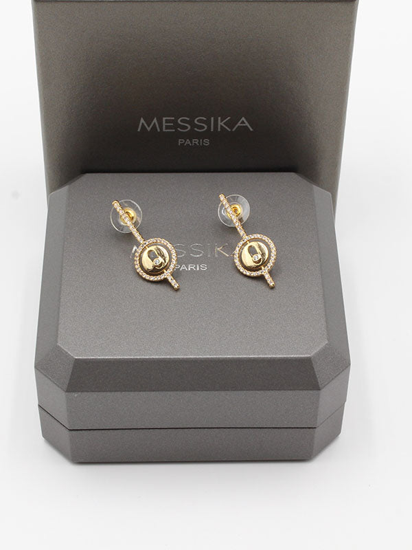حلق ميسيكا مدور زركون حلق messika