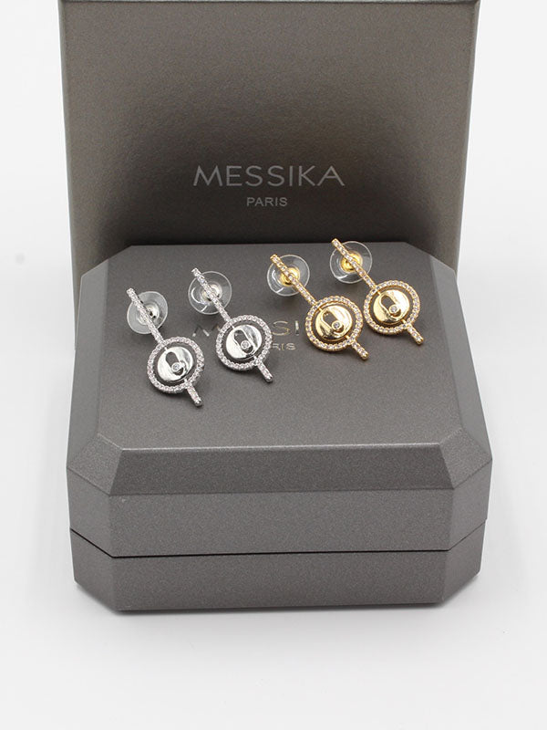 حلق ميسيكا مدور زركون حلق messika