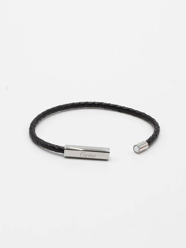 اسوارة كارتير جلد اسود للجنسين اسواره CARTIER