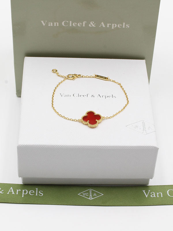 اسواره فان كليف وردة الماستر اسواره van cleef احمر ذهبي
