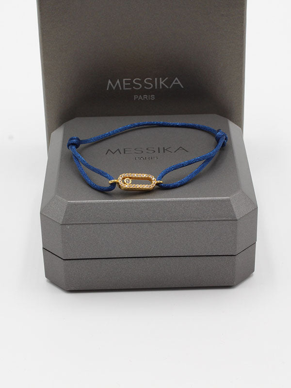 اسواره ميسيكا خيط الجديده لوقو اسواره messika كحلي ذهبي