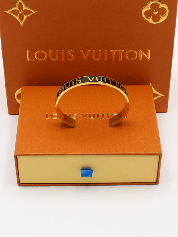 اسوارة لويس فيتون بلاك قولد لوقو اسواره louis vuitton ذهبي