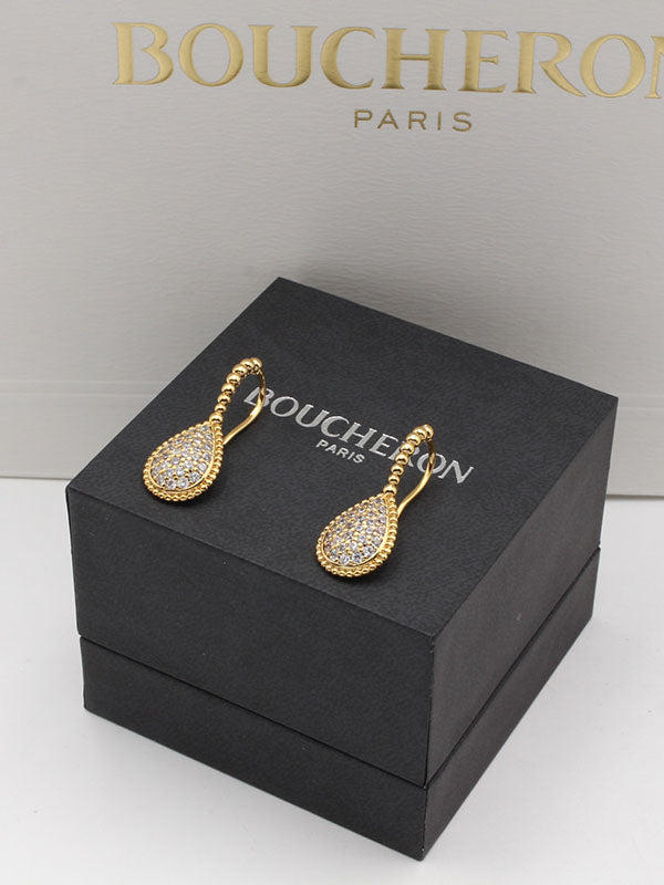 حلق بوشرون زركون دمعة لوقو حلق bucheron