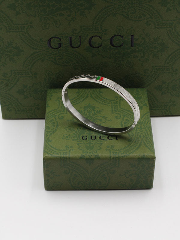 اسوارة قوتشي فضي اسواره gucci بيضاوي مقاس 5.7 سم