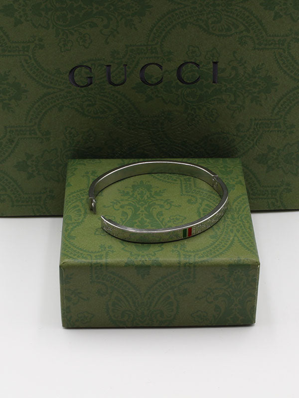 اسوارة قوتشي فضي اسواره gucci بيضاوي مقاس 6 سم