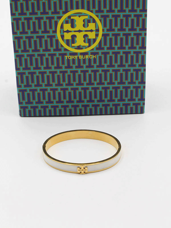اسوارة توري بورش ملون لوقو اسواره tory burch ابيض