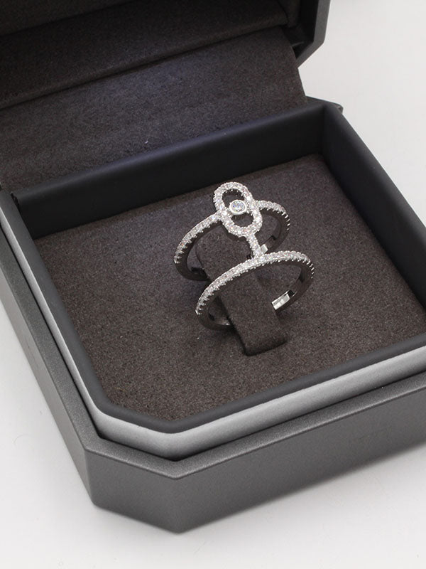 خاتم ميسيكا عريض زركون خواتم messika فضي 6