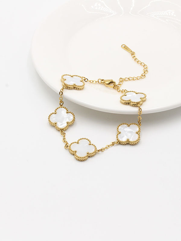 اسوارة فان كليف ناعمة 5 ورود اسواره van cleef ذهبي