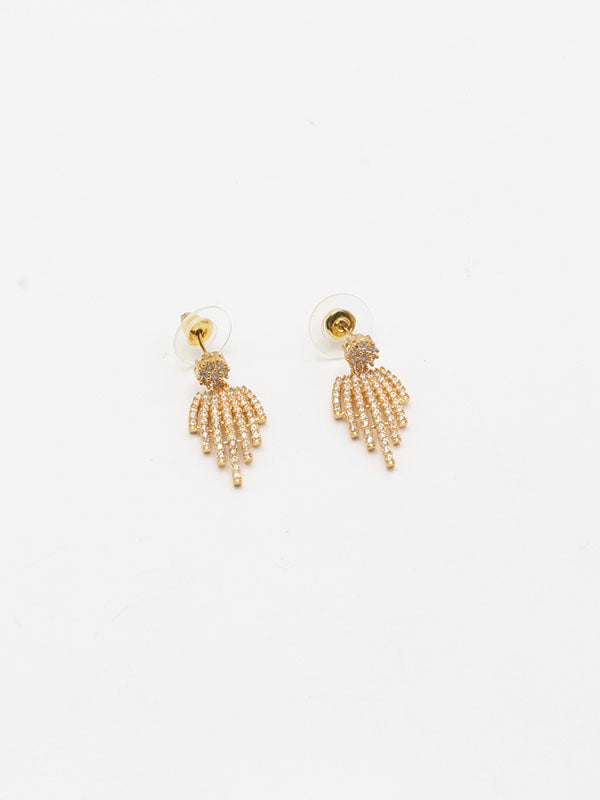 حلق زركون ذهبي وفضي حلق jewel