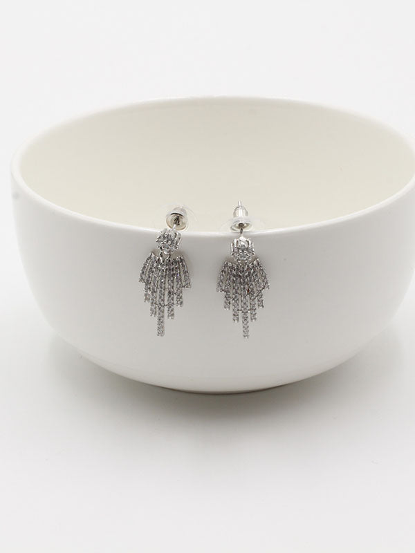 حلق زركون ذهبي وفضي حلق jewel فضي