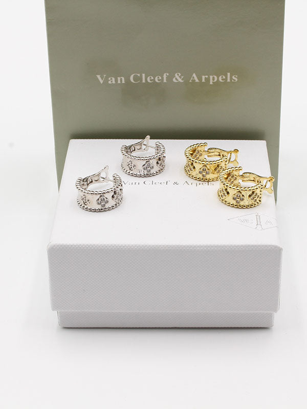 حلق فان كليف كيرف زركون حلق van cleef