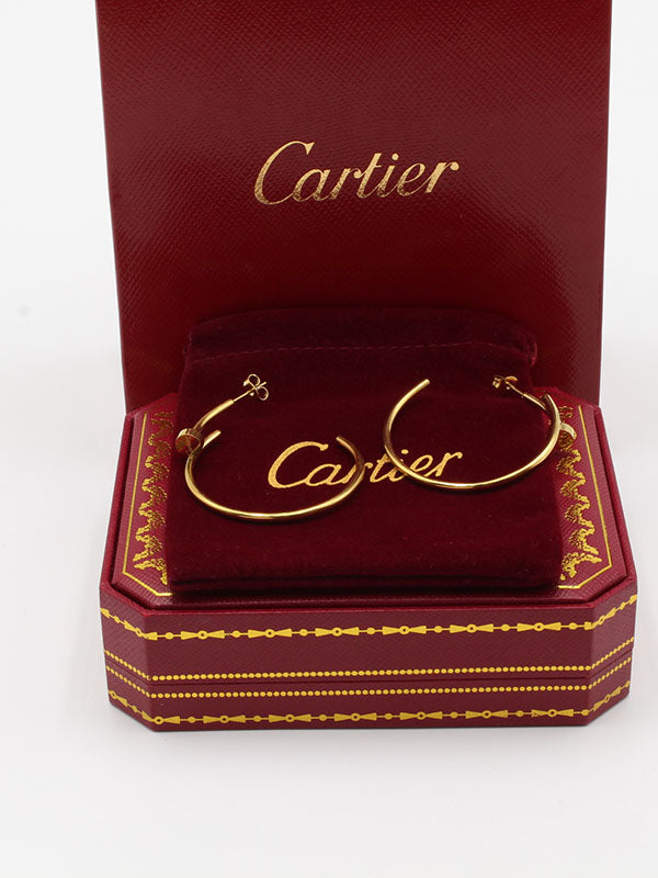 حلق كارتير مدور كبير لوقو حلق CARTIER